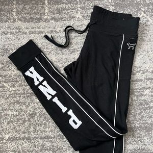 VS PINK Logo Campus Drawstring Leggings - S
